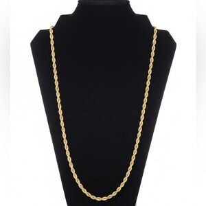 Luxury Gold-Plated 30" Rope Chain Necklace